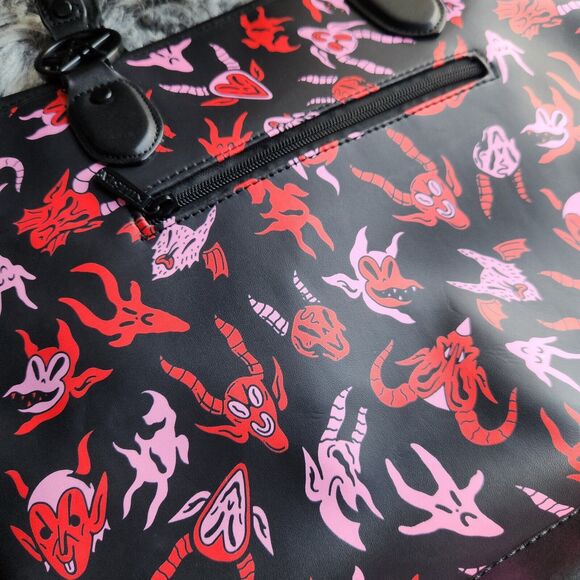 KILLSTAR Damned DEVIL Demon Tote Bag Purse Handbag Pentacle Metal Gothic Witchy - Picture 10 of 13